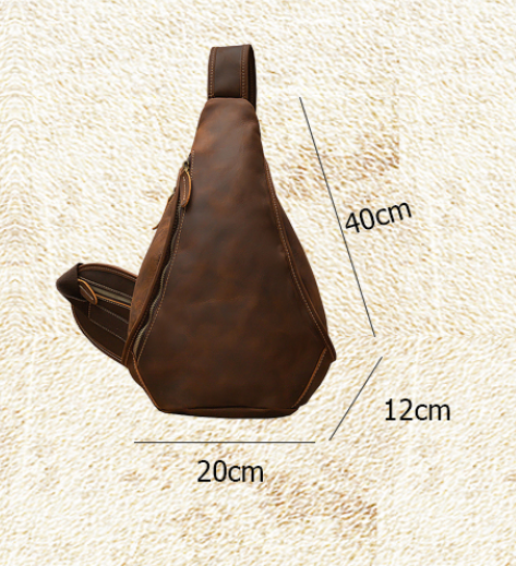 Bolsa de Pecho de Cuero Genuino para Hombre - Estilo Europeo - Image 11