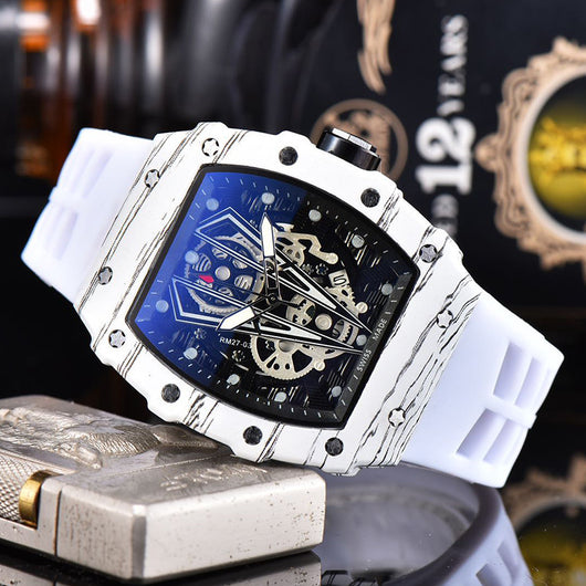 Reloj de Cuarzo Ejecutivo Diseño Barril Hueco con Calendario - Image 2