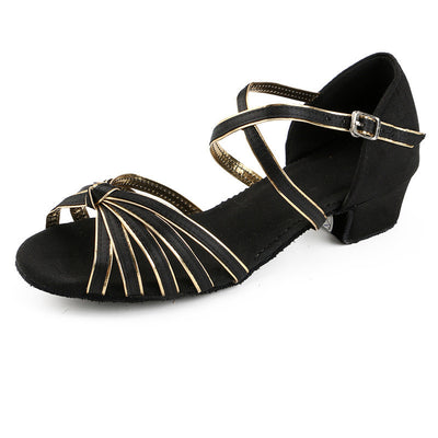 Zapatos de Danza Infantil con Tacón Medio - Suela Blanda Blanca - Image 16