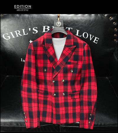 Blazer Slim Fit Cuadros para Hombre - Versátil para Negocios - Image 9