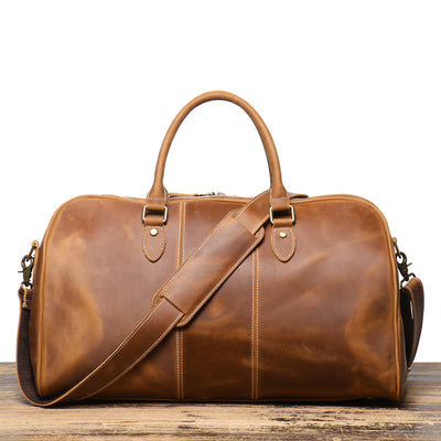Bolsa de Viaje Portátil para Hombre en Cuero Genuino Estilo Retro - Image 9