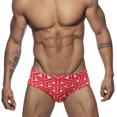 Bóxer de Baño Hombre Estampado Geométrico Triangular - Image 8