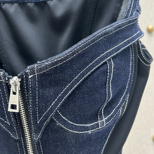 Enterizo Denim Sin Mangas Ajustado para Mujer - Image 15