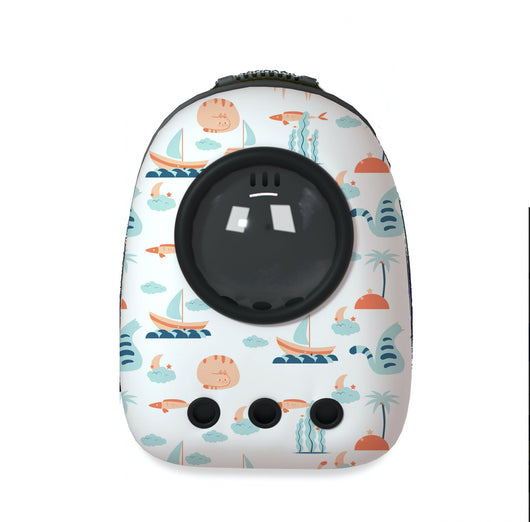 Mochila Transportadora de Gato Cápsula Espacial - Bolsa Escolar para Mascotas - Image 13