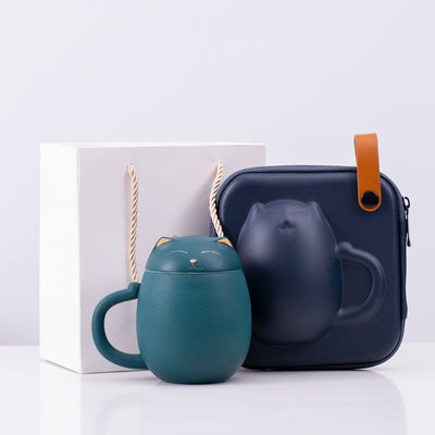Taza Cerámica Creativa con Filtro y Tapa para Té - Image 15