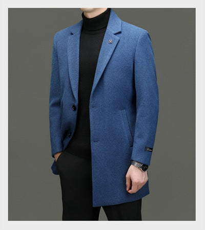 Abrigo de Lana Entallado para Hombre - Corte Moderno Otoño Invierno - Image 9