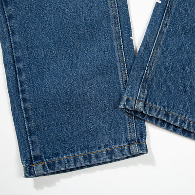 Jeans Lavados con Estampado de Letras para Hombre - Tendencia Urbana - Image 6