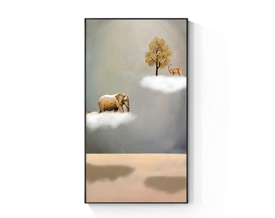 Póster Lienzo Bote Dorado - Pintura Abstracta Paisaje Natural - Image 4