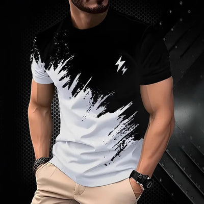 Playera Casual de Contraste para Hombre - Algodón Premium de Alta Calidad - Image 4