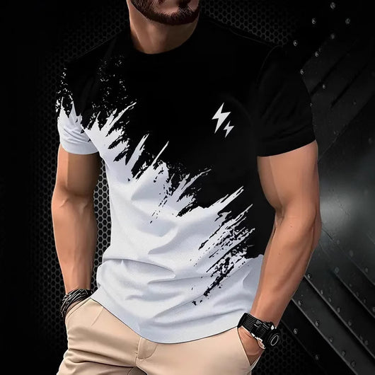 Playera Casual de Contraste para Hombre - Algodón Premium de Alta Calidad - Image 4