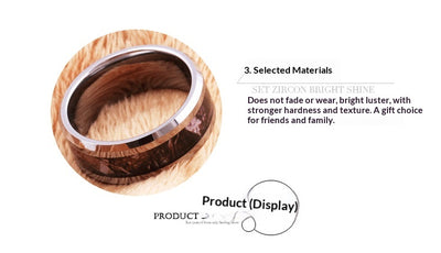 Anillo de Tungsteno 8mm para Hombre con Patrón de Mármol - Image 9