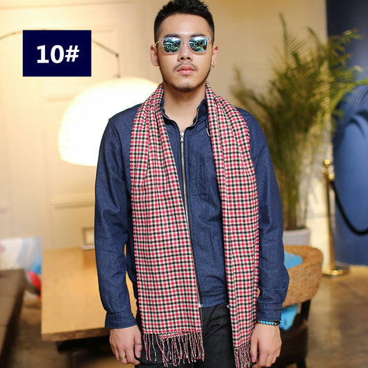 Bufanda Cuadrille Cálida para Hombre - Estilo Casual Versátil - Image 37