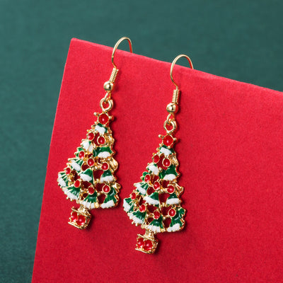Aretes Asimétricos Copo de Nieve Navideños Serie Nueva - Image 3