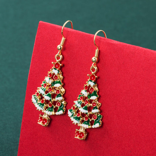 Aretes Asimétricos Copo de Nieve Navideños Serie Nueva - Image 3