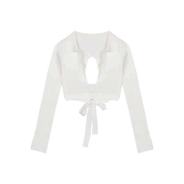 Blusa Tejida Blanca Escote V Mujer - Diseño Sensual y Versátil - Image 5