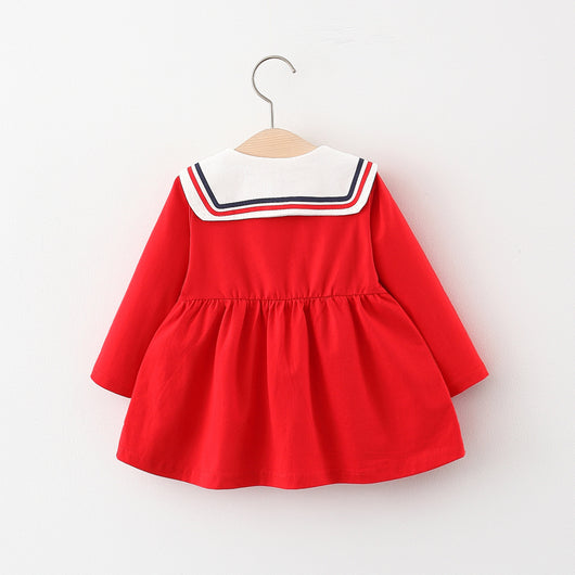 Blusa Infantil de Rayas con Cuello Peter Pan - Manga Larga Otoño - Image 8