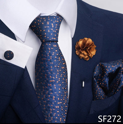 Combo Corbata, Traje y Pañuelo de Bolsillo para Hombre - Juego 8 - Image 117