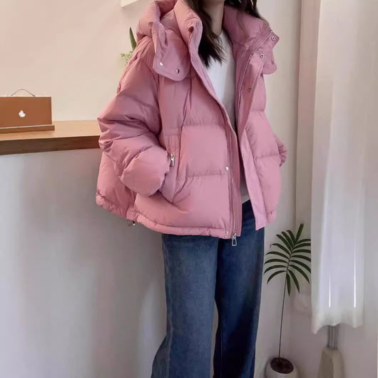 Chaqueta Cálida Casual para Mujer Talla Grande con Abertura Lateral