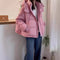 Chaqueta Cálida Casual para Mujer Talla Grande con Abertura Lateral