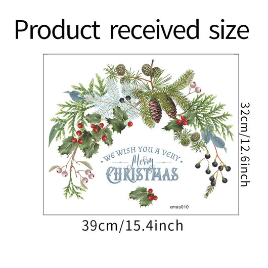 Adhesivo Decorativo Rama de Pino Navideño con Piñas para Ventanas y Paredes - Image 10