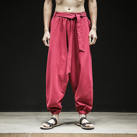 Pantalones Estilo Chino de Primavera y Verano para Hombre con Cintura Elástica