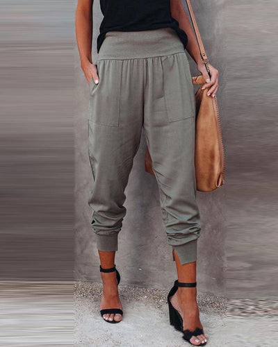 Pantalones Casuales de Cintura Alta para Mujer - Image 11