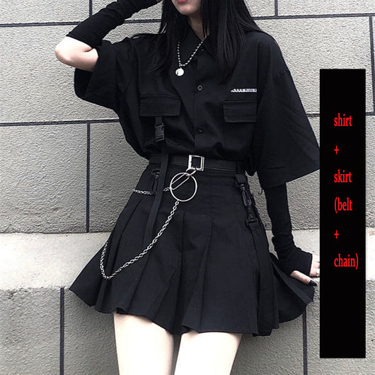 Camisa Oversized de Líneas Oscuras para Mujer - Estilo Boyfriend Atemporal - Image 5