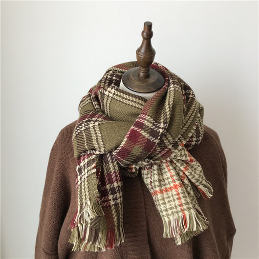 Bufanda Cuadros Retro Otoño Invierno para Mujer - Image 3