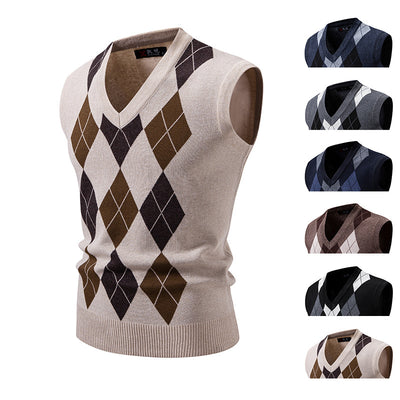 Suéter Pullover Cuadros Casual para Hombre