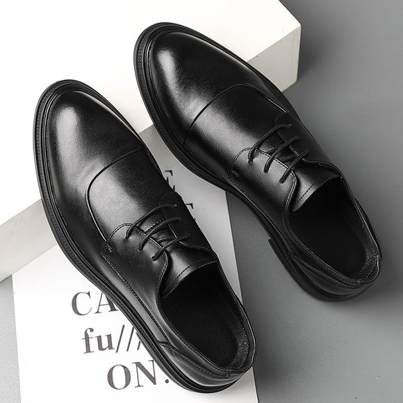 Zapatos de Cuero para Hombre con Punta Afilada y Suela Flexible