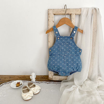 Enterizo para Bebé con Tirantes de Denim y Moño Jacquard - Image 31
