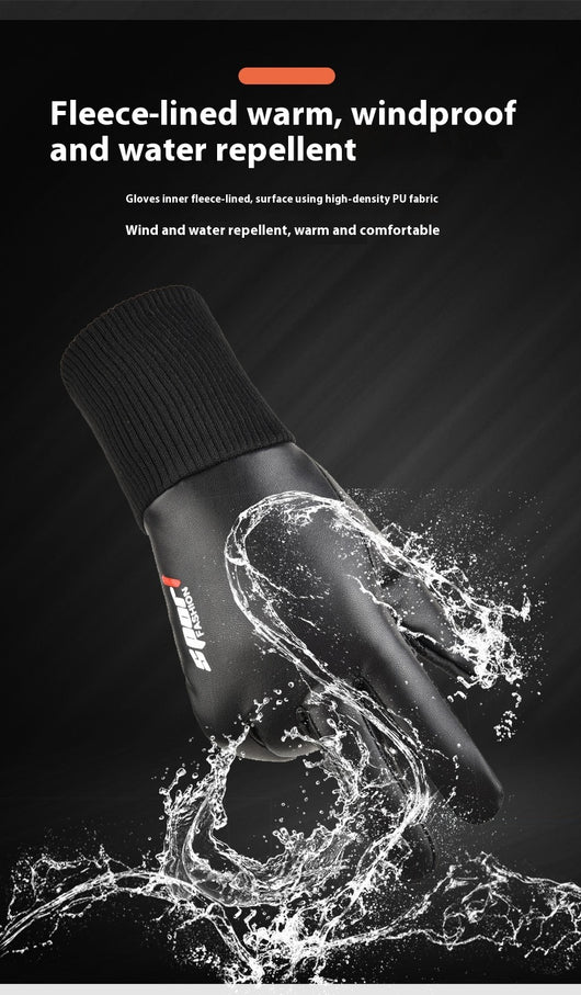 Guantes de Cuero para Hombre, Impermeables, Antideslizantes y para Pantalla Táctil - Image 18