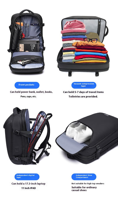 Mochila Multifuncional con Compresión al Vacío para Hombre - Image 26