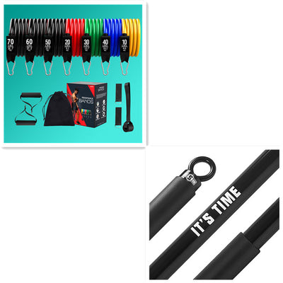 Set de 11 Piezas de Bandas Elásticas de Látex TPE para Fitness en Casa - Image 11