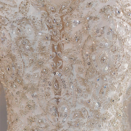Vestido de Novia Satinado Manga Larga para Invierno - Image 5