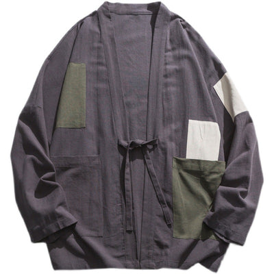 Bata Kimono Hanfu Suelta para Hombre Talla Grande - Estilo Dao - Image 2