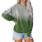 Sudadera Holgada de Manga Larga con Degradado de Color