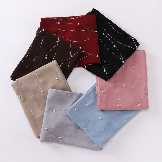 Pañuelo Brillante con Malla y Cristales para Mujer