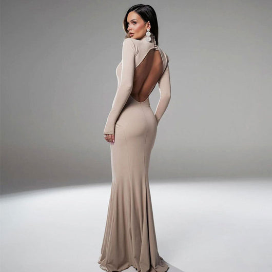 Vestido de Fiesta Elegante Espalda Descubierta con Falda Ajustada - Image 10