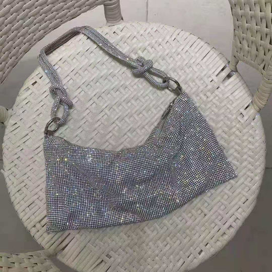 Bolso de Hombro Dumpling con Lentejuelas y Cristales - Artesanal para Mujer - Image 5