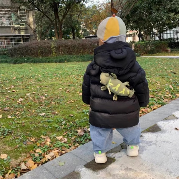 Mochila Infantil Camaleón Verde - Bolsa Escolar Adorable para Niños