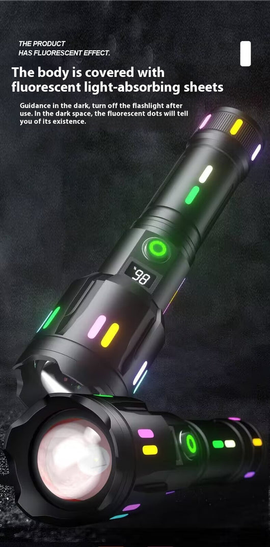 Linterna LED Láser Blanca con Luces Multicolor - Image 15