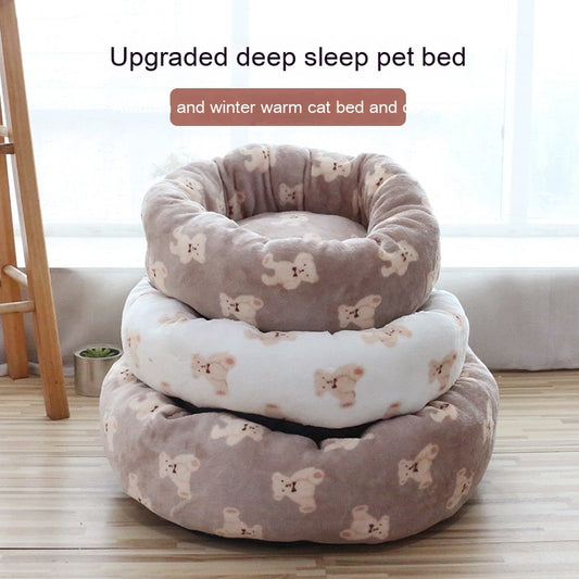 Cama Térmica Profunda para Perros y Gatos - Descanso Reconfortante
