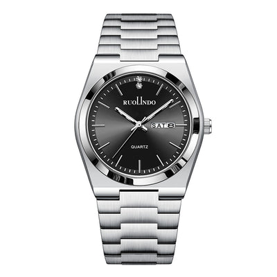 Reloj de Hombre Acero Inoxidable Doble Calendario con Esfera Luminosa - Image 6
