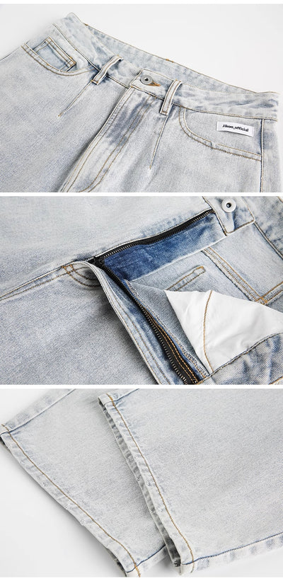 Jeans de Trabajo Pesado para Mujer con Detalles Vintage Estampados - Image 12