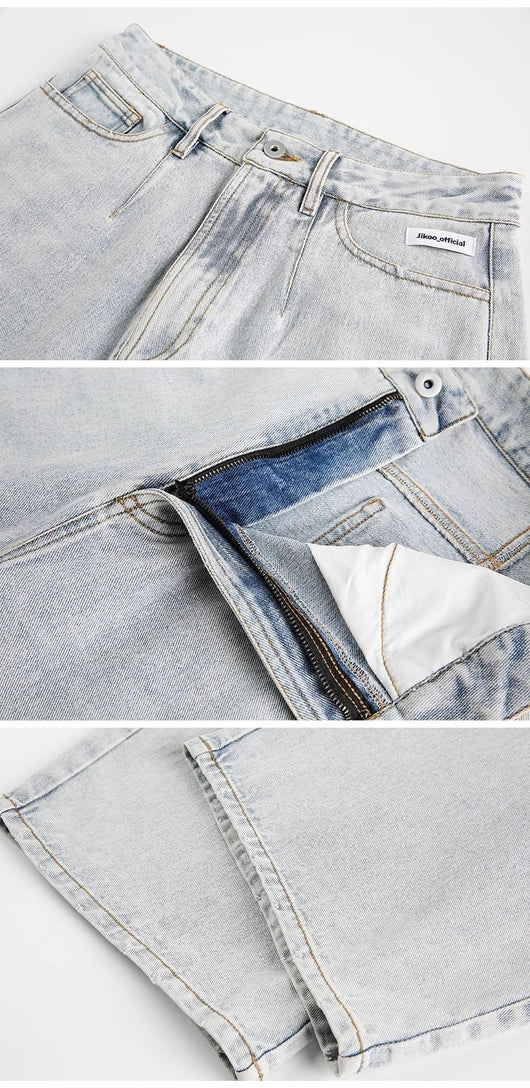 Jeans de Trabajo Pesado para Mujer con Detalles Vintage Estampados - Image 12