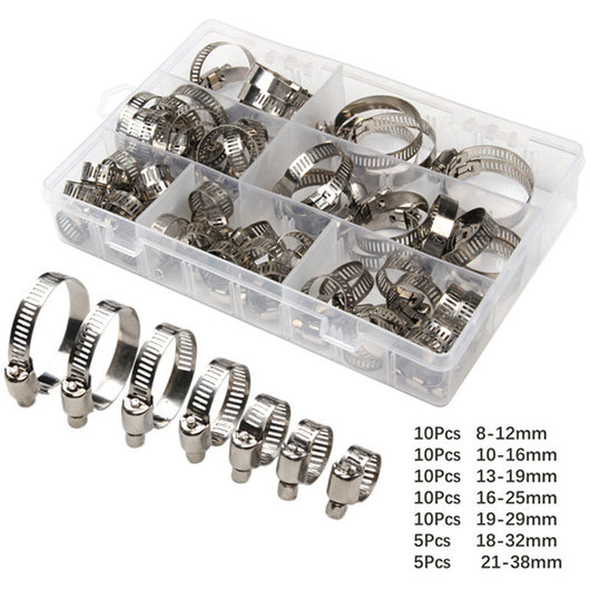 Set de Abrazaderas de Acero Inoxidable 8-38mm