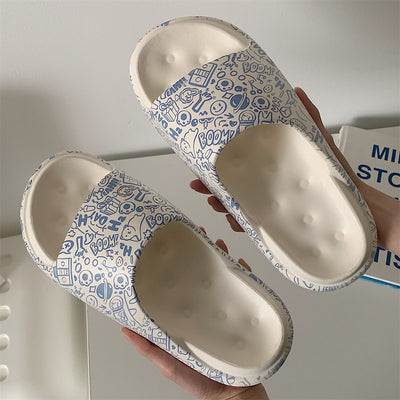 Pantuflas Artísticas Antideslizantes con Suela Gruesa para Mujer - Image 5