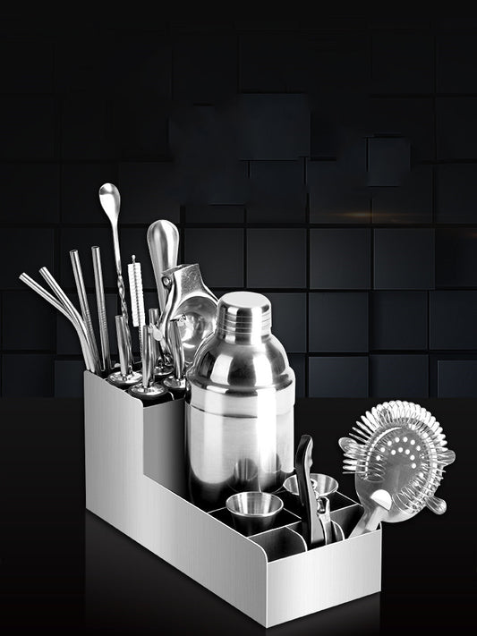 Set Profesional de Coctelería en Acero Inoxidable con Vaso Reforzado