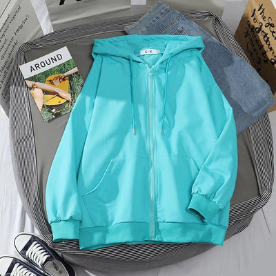 Abrigo Sudadera con Capucha y Manga Larga en Colores Lisos - Image 33